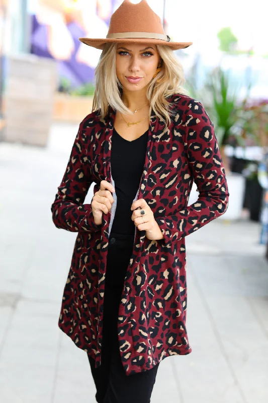 burgundy-animal-print-open-cardigan