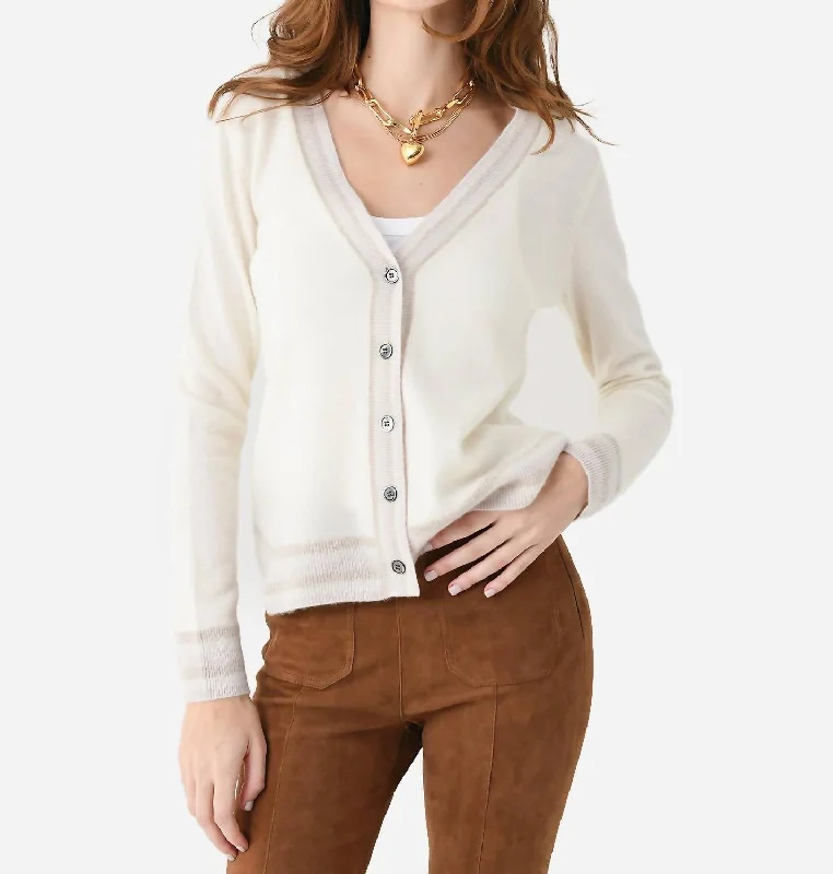 Cashmere Cardigan In Cream