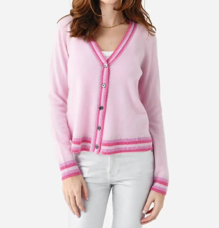 Cashmere Cardigan In Pink