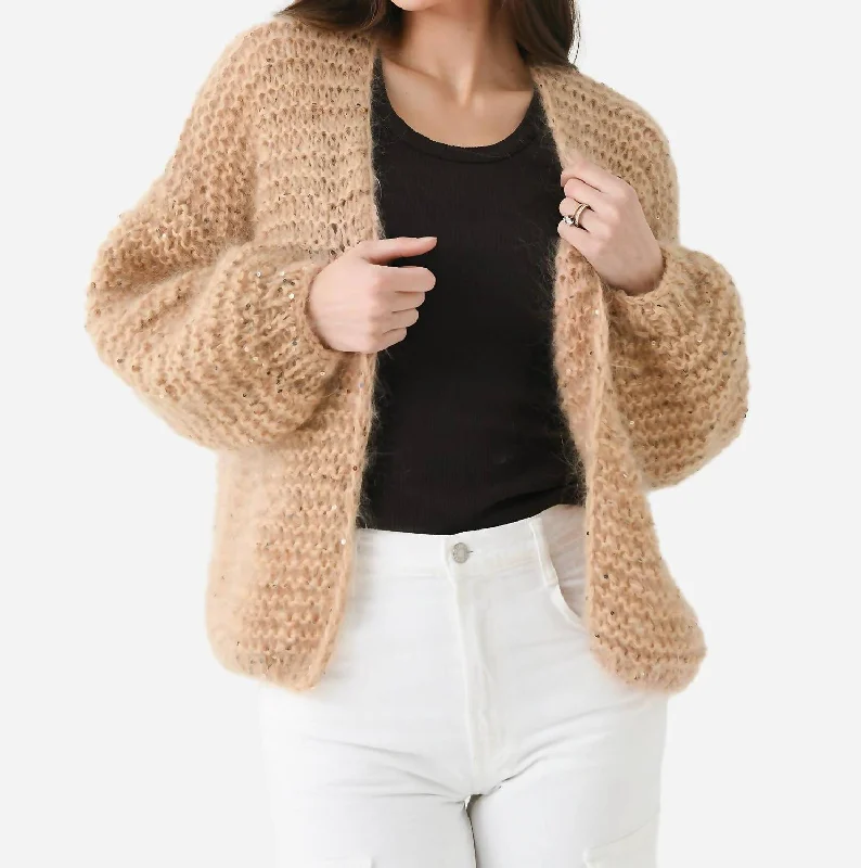 Colette Cardigan In Camel