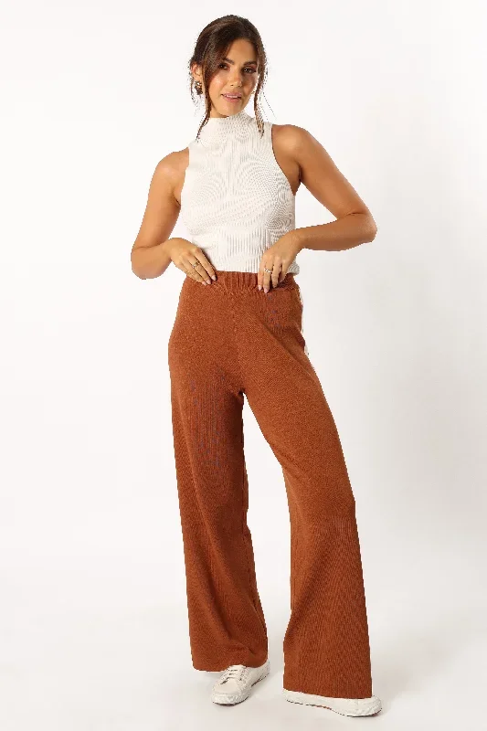 Collins Knit Pant - Brown