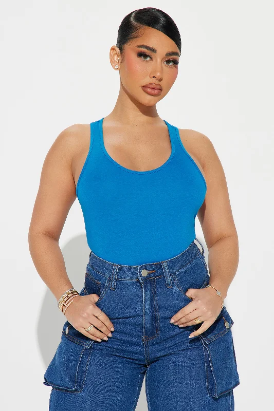 Divine Basic Tank Bodysuit - Cobalt