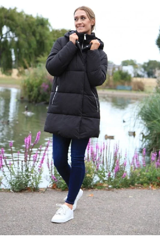 double-second-black-double-fastening-puffer-coat