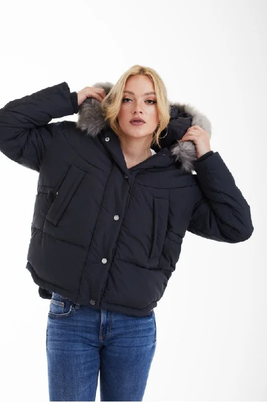 double-second-charcoal-grey-oversized-dip-back-puffer