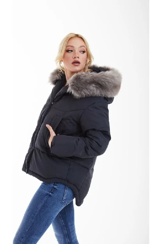 double-second-charcoal-grey-oversized-dip-back-puffer