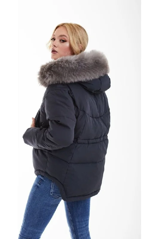 double-second-charcoal-grey-oversized-dip-back-puffer