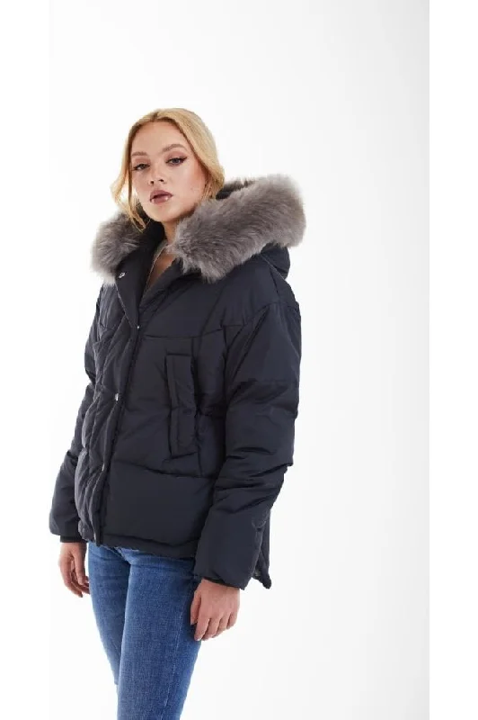 double-second-charcoal-grey-oversized-dip-back-puffer