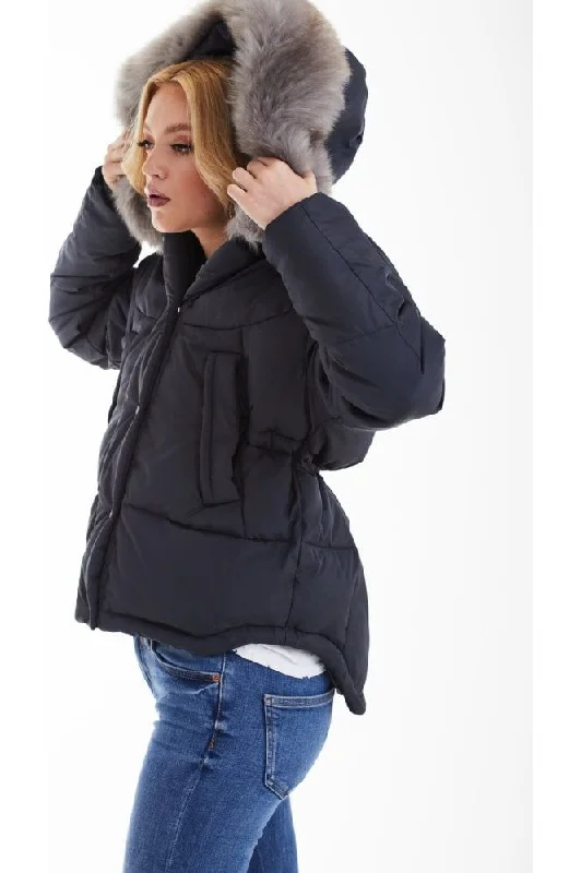 double-second-charcoal-grey-oversized-dip-back-puffer