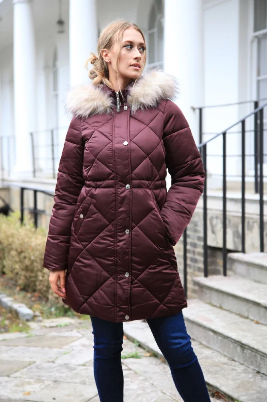 double-second-lux-satin-long-puffer-coat