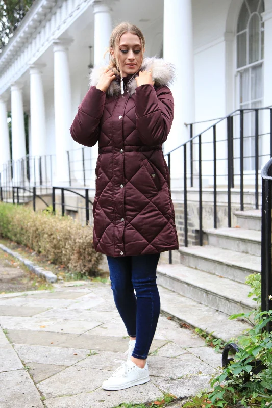 double-second-lux-satin-long-puffer-coat