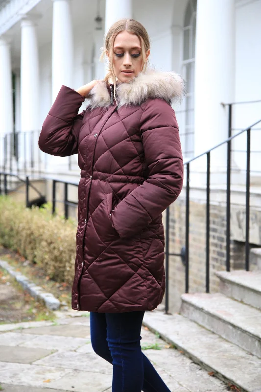 double-second-lux-satin-long-puffer-coat