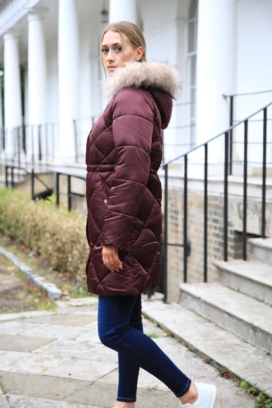 double-second-lux-satin-long-puffer-coat