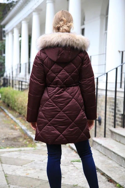 double-second-lux-satin-long-puffer-coat