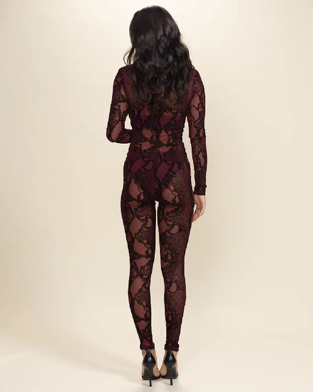 garnet-snakeskin-flocked-mesh-full-bodysuit-womens