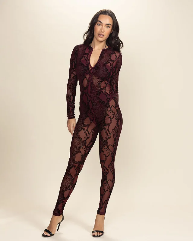 garnet-snakeskin-flocked-mesh-full-bodysuit-womens