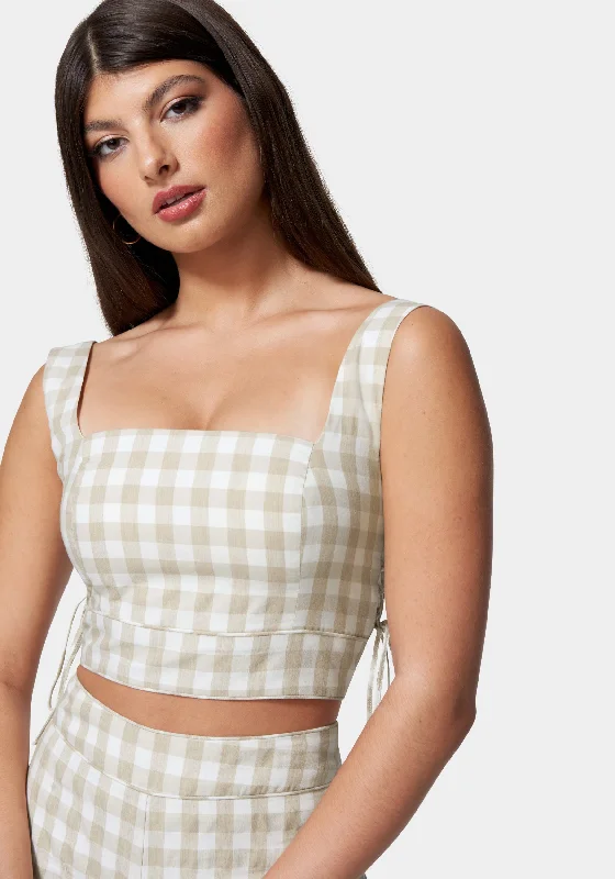 gingham-cropped-lace-up-detail-top-white-alyssum-frappe