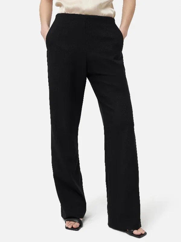 Hopsack Tux Trouser | Black