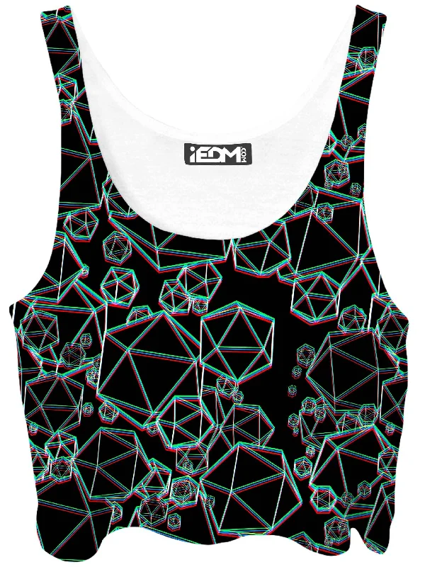 Icosahedron Madness Glitch Crop Top