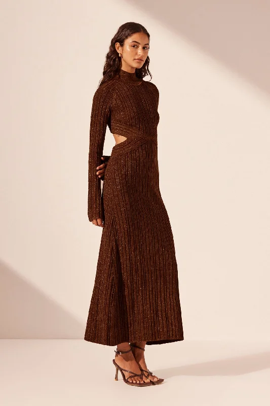 kamari-long-sleeve-cut-out-midi-dress-brandy-brown