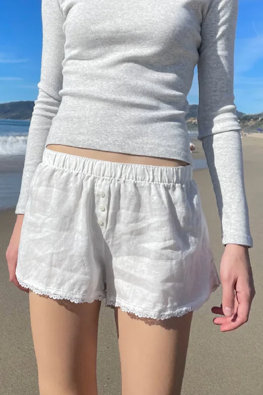 Keira Linen Lace Shorts