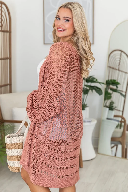 lets-chat-terracotta-open-knit-cardigan