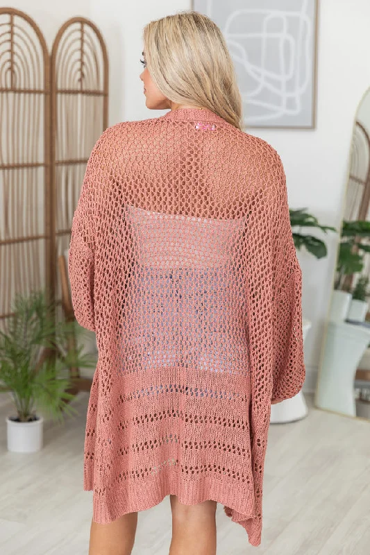 lets-chat-terracotta-open-knit-cardigan