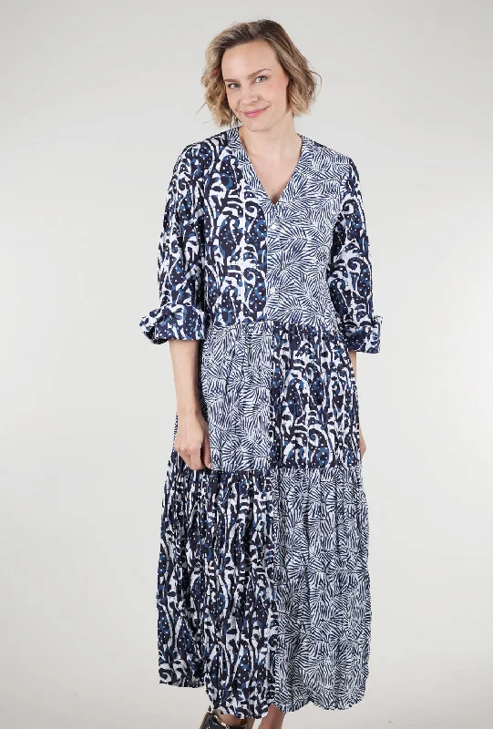 Lia Mixt Dress, Indigo Multi