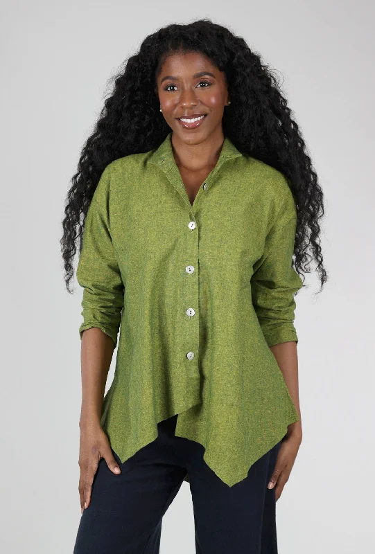 Iris Button-Up Shirt, Jade