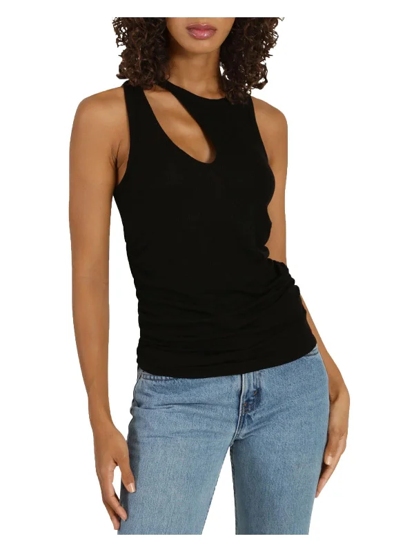 Marlin Womens Cut Out Rouched Tank Top