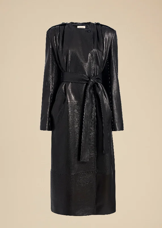 The Minnler Trench in Black Leather