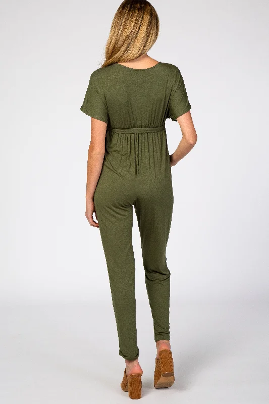 olive-wrap-tie-maternity-jumpsuit