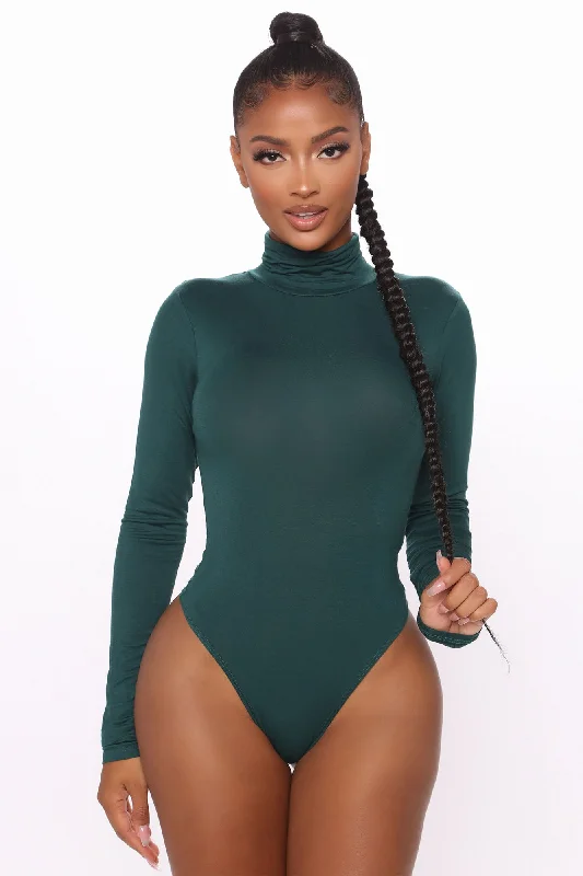 Pamela Turtle Neck Long Sleeve Bodysuit - Hunter