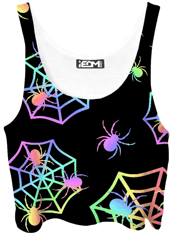 Pastel Spider Webs Crop Top