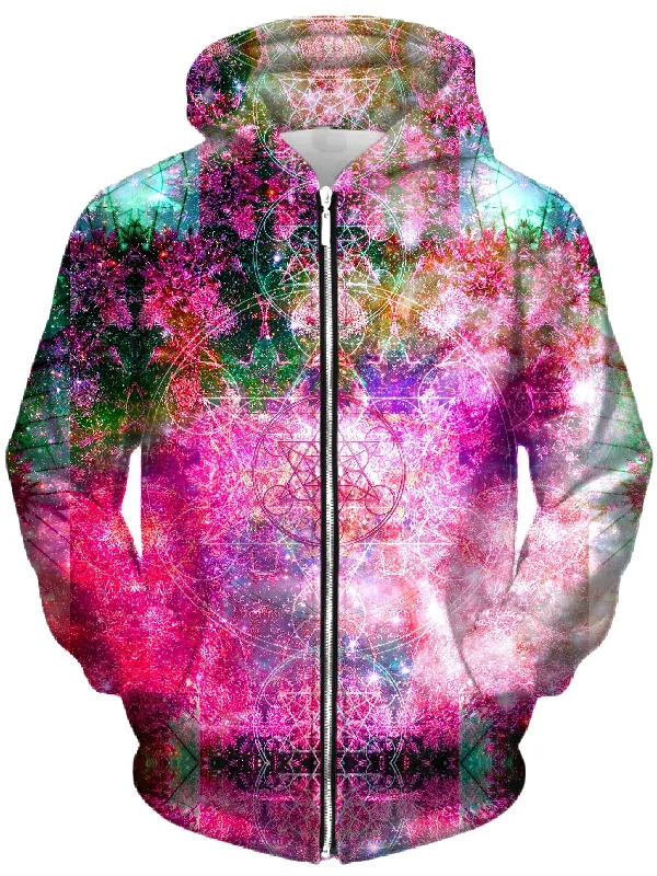 Pineal Metatron Galaxy Unisex Zip-Up Hoodie