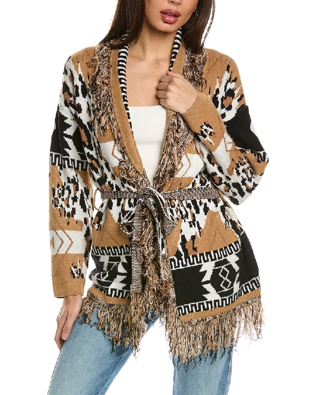 Rain + Rose Fringe Cardigan