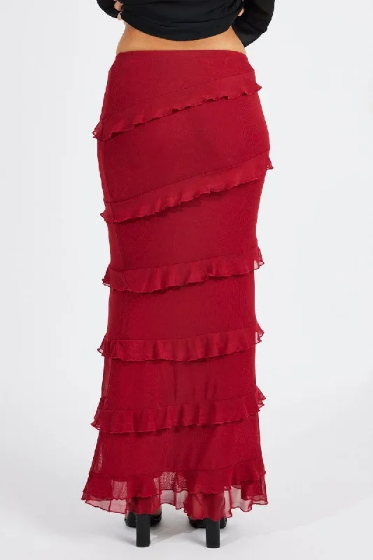 red-floral-maxi-skirt-mesh-frilled-mesh-sl3681-84pb-1