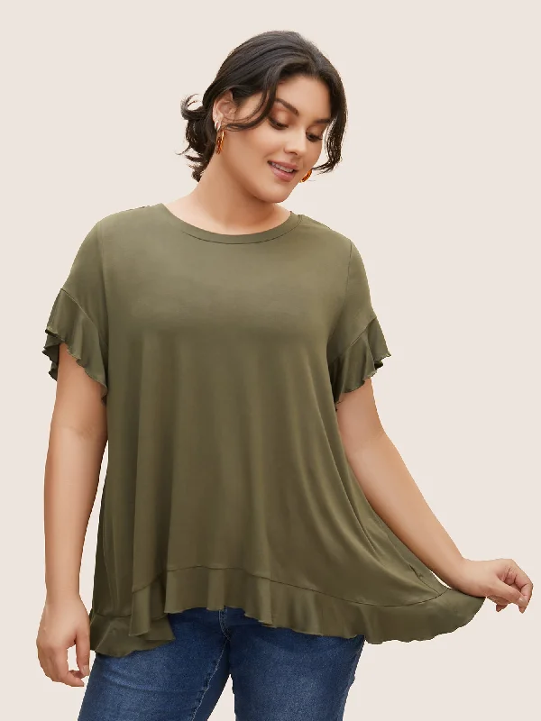 round-neck-back-wrap-ruffles-t-shirt