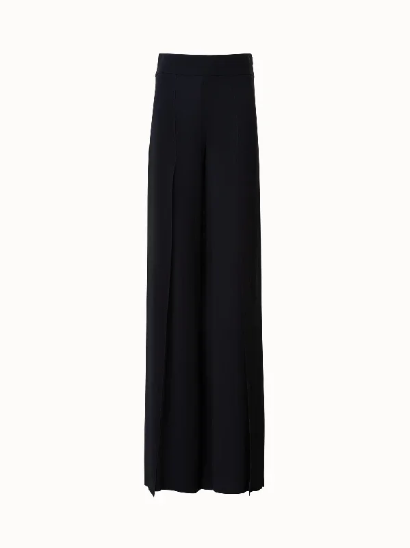 Silk Georgette Wide Leg Pants