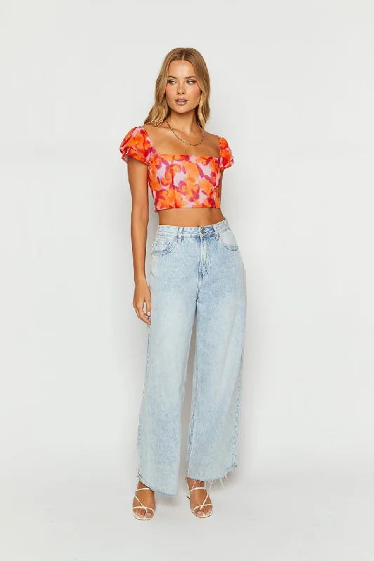 sophia-azalea-pink-print-short-sleeve-crop-top