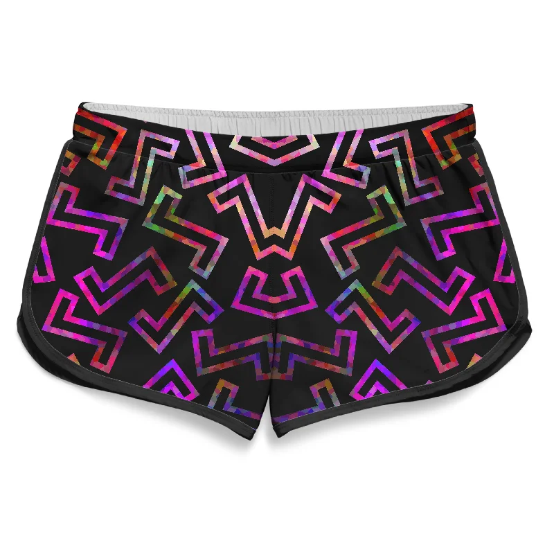 Sparkle Geometric Women's Retro Shorts