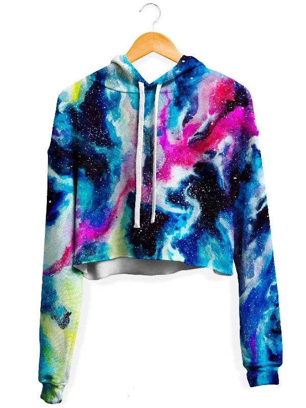 Stardust Fleece Crop Hoodie