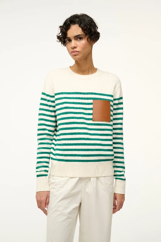 SUNSET SWEATER | VERT BRETON STRIPE