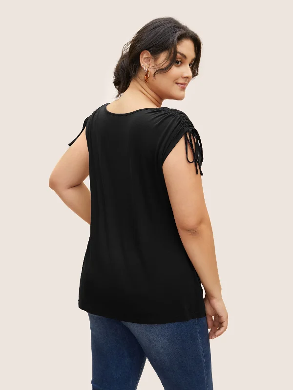 supersoft-essentials-solid-cowl-neck-drawstring-t-shirt