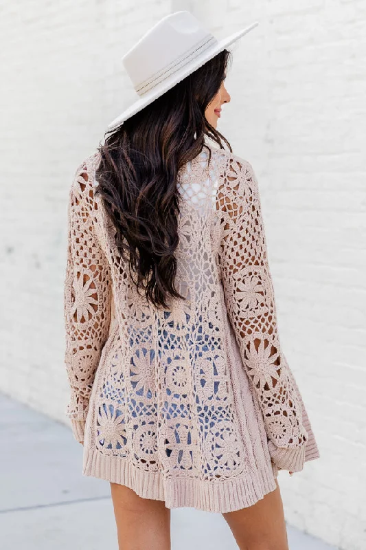 tan-crochet-sleeve-cardigan