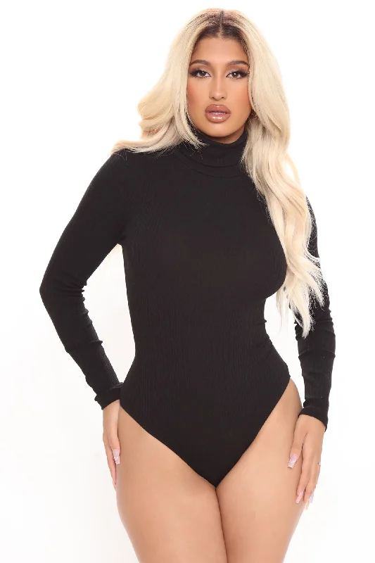 Tess Turtleneck Bodysuit - Black