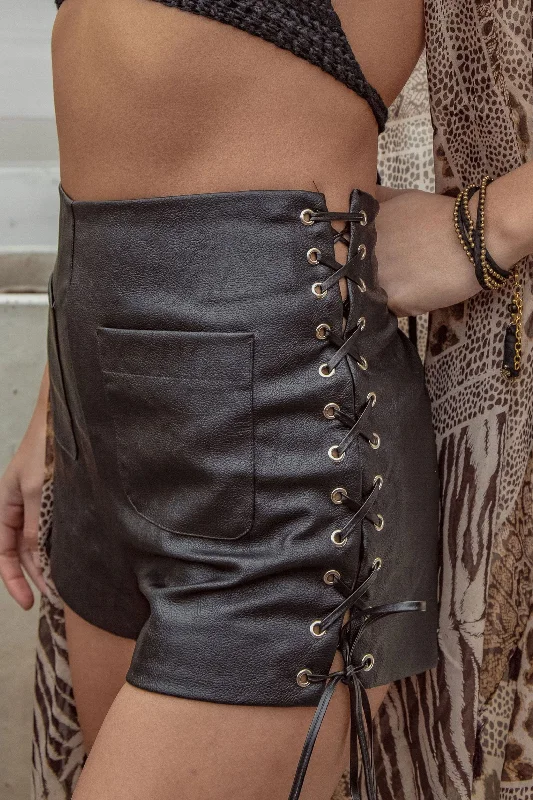 tie-breaker-black-faux-leather-shorts