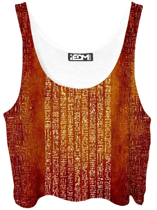 Time Warp Hieroglyph Crop Top