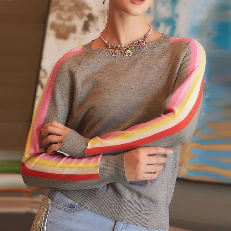 Women's Color Block Sleeve Sweater - FINAL SALE