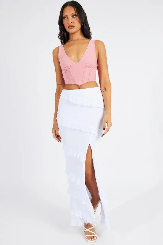 white-maxi-skirt-mesh-frilled-mesh-sl3681-84p-2