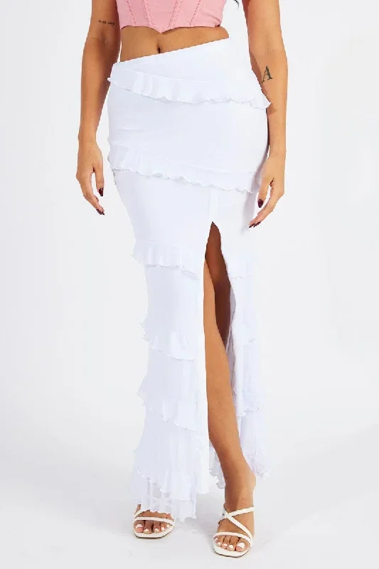 white-maxi-skirt-mesh-frilled-mesh-sl3681-84p-2